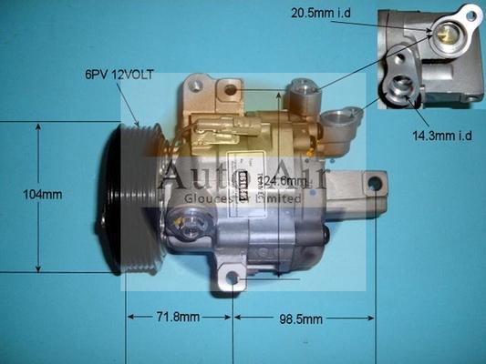 Auto Air Gloucester 14-1438R - Compressor, air conditioning autospares.lv