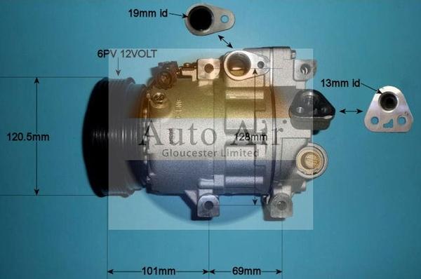 Auto Air Gloucester 14-1513P - Compressor, air conditioning autospares.lv