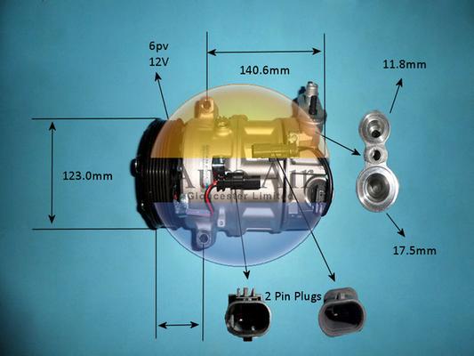 Auto Air Gloucester 14-1664P - Compressor, air conditioning autospares.lv