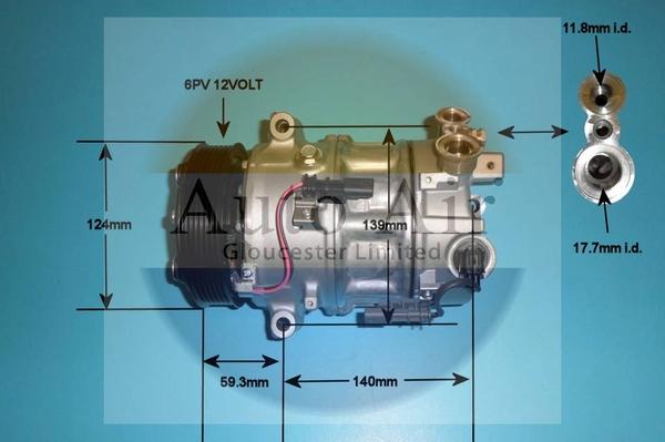 Auto Air Gloucester 14-1662 - Compressor, air conditioning autospares.lv