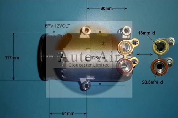 Auto Air Gloucester 14-1047 - Compressor, air conditioning autospares.lv