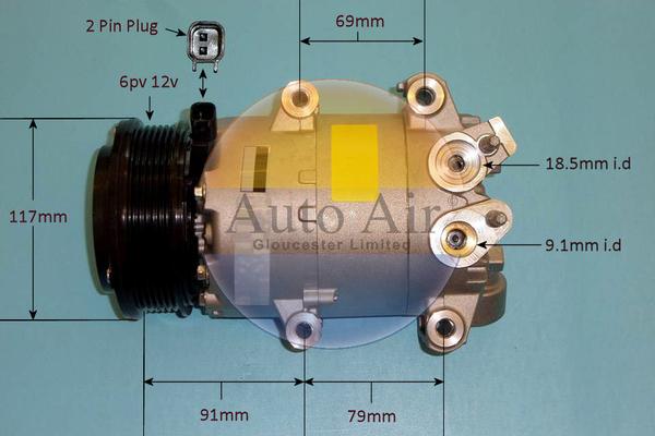 Auto Air Gloucester 14-1060 - Compressor, air conditioning autospares.lv