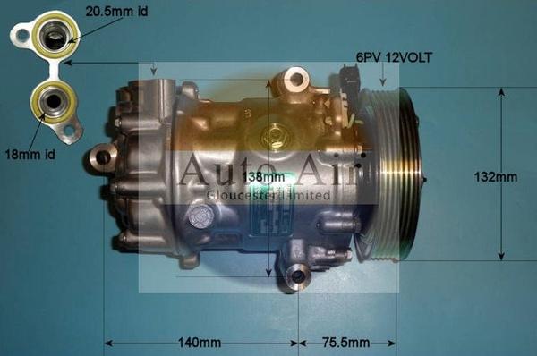 Auto Air Gloucester 14-1067 - Compressor, air conditioning autospares.lv