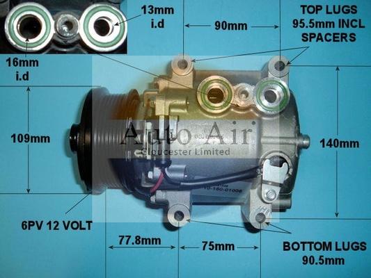 Auto Air Gloucester 14-1006 - Compressor, air conditioning autospares.lv