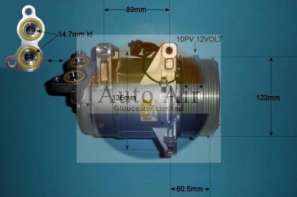 Auto Air Gloucester 14-1000 - Compressor, air conditioning autospares.lv