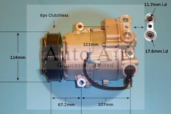 Auto Air Gloucester 14-1016P - Compressor, air conditioning autospares.lv