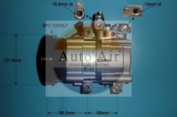 Auto Air Gloucester 14-1027 - Compressor, air conditioning autospares.lv