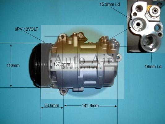 Auto Air Gloucester 14-1145R - Compressor, air conditioning autospares.lv