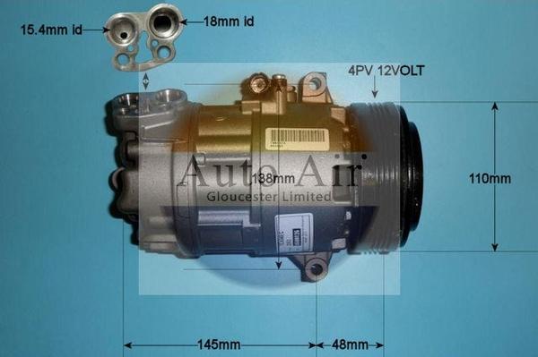 Auto Air Gloucester 14-1146R - Compressor, air conditioning autospares.lv