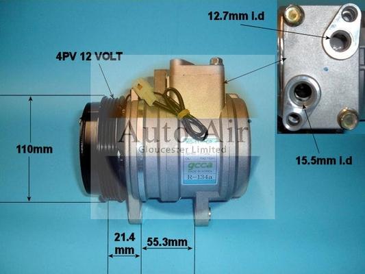 Auto Air Gloucester 14-1169 - Compressor, air conditioning autospares.lv