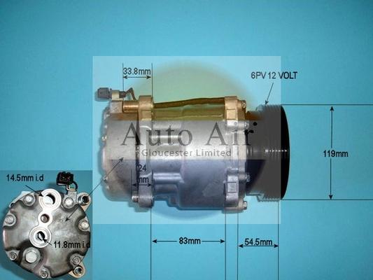 Auto Air Gloucester 14-1100P - Compressor, air conditioning autospares.lv