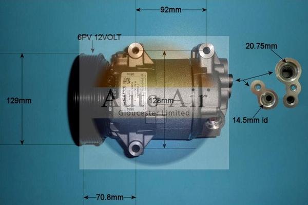 Auto Air Gloucester 14-1111 - Compressor, air conditioning autospares.lv