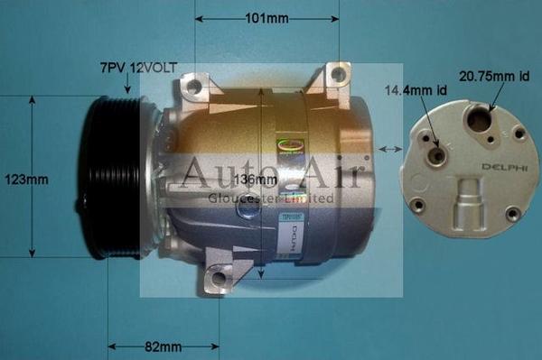 Auto Air Gloucester 14-1118 - Compressor, air conditioning autospares.lv