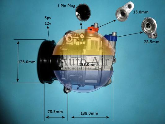 Auto Air Gloucester 14-1112P - Compressor, air conditioning autospares.lv