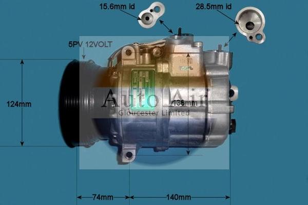 Auto Air Gloucester 14-1112 - Compressor, air conditioning autospares.lv