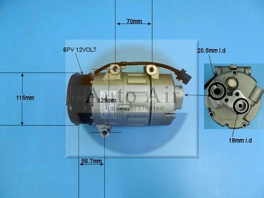 Auto Air Gloucester 14-1139P - Compressor, air conditioning autospares.lv