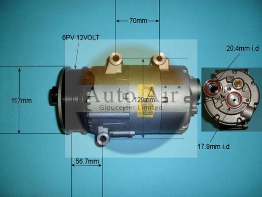 Auto Air Gloucester 14-1139 - Compressor, air conditioning autospares.lv