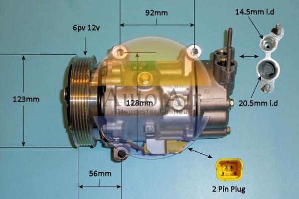 Auto Air Gloucester 14-1124 - Compressor, air conditioning autospares.lv