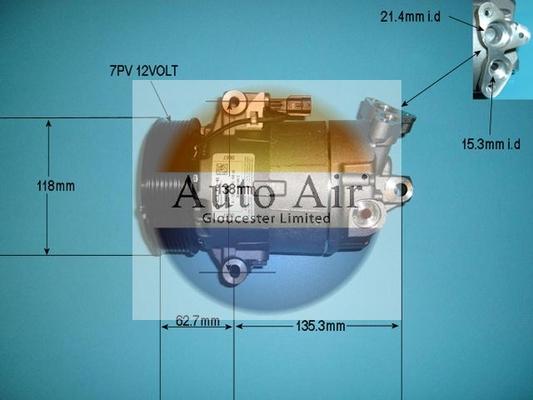 Auto Air Gloucester 14-1120 - Compressor, air conditioning autospares.lv