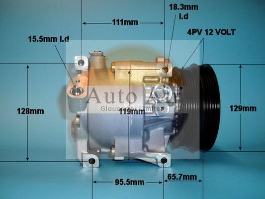 Auto Air Gloucester 14-1175 - Compressor, air conditioning autospares.lv