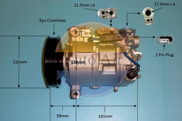 Auto Air Gloucester 14-1816p - Compressor, air conditioning autospares.lv