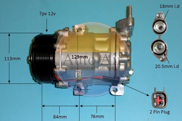 Auto Air Gloucester 14-1834P - Compressor, air conditioning autospares.lv