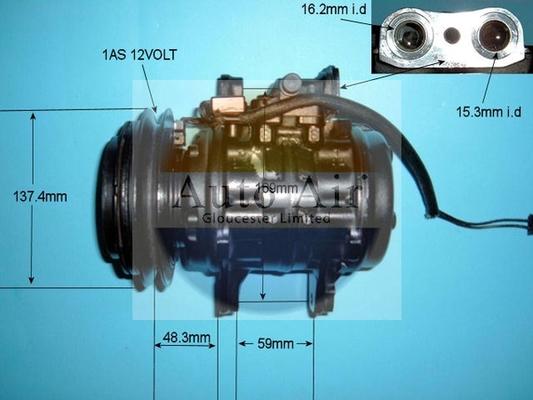 Auto Air Gloucester 14-1838R - Compressor, air conditioning autospares.lv