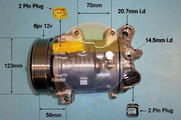 Auto Air Gloucester 14-1311p - Compressor, air conditioning autospares.lv