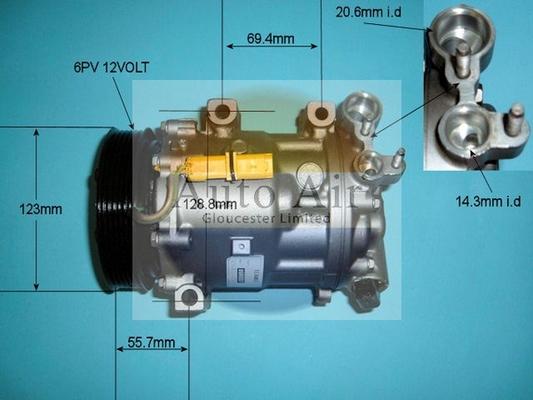 Auto Air Gloucester 14-1311R - Compressor, air conditioning autospares.lv