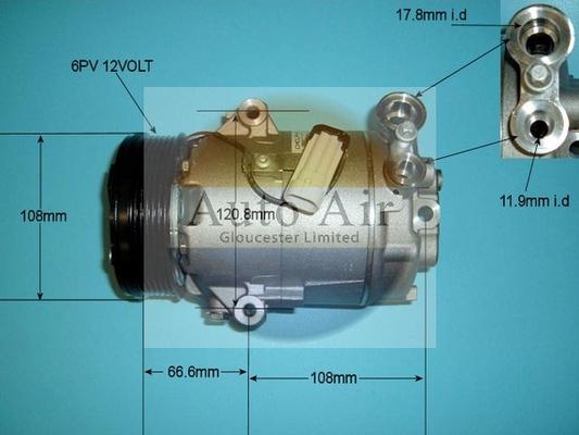 Auto Air Gloucester 14-1255 - Compressor, air conditioning autospares.lv