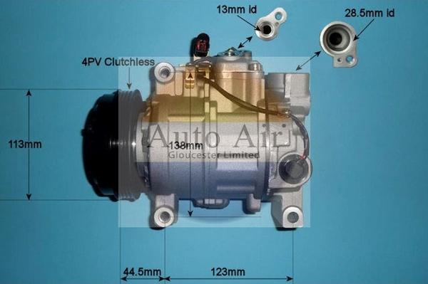 Auto Air Gloucester 14-1251P - Compressor, air conditioning autospares.lv