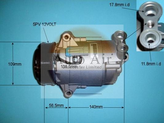 Auto Air Gloucester 14-1252 - Compressor, air conditioning autospares.lv