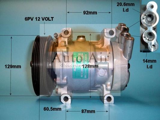 Auto Air Gloucester 14-1205 - Compressor, air conditioning autospares.lv