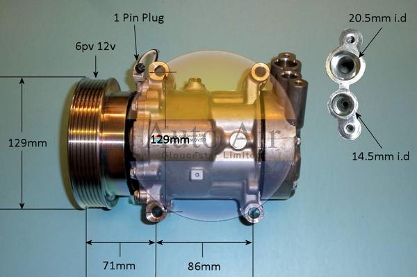 Auto Air Gloucester 14-1202P - Compressor, air conditioning autospares.lv