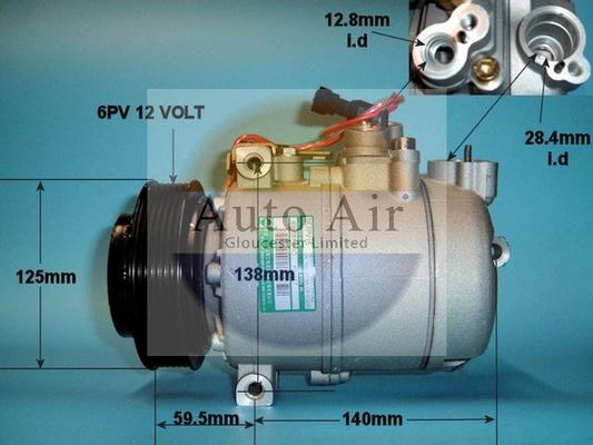 Auto Air Gloucester 14-1207P - Compressor, air conditioning autospares.lv