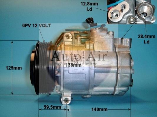 Auto Air Gloucester 14-1207 - Compressor, air conditioning autospares.lv