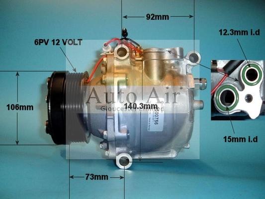 Auto Air Gloucester 14-1218 - Compressor, air conditioning autospares.lv