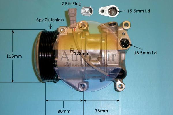 Auto Air Gloucester 14-1284 - Compressor, air conditioning autospares.lv