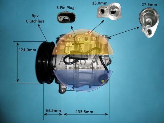 Auto Air Gloucester 14-1285P - Compressor, air conditioning autospares.lv