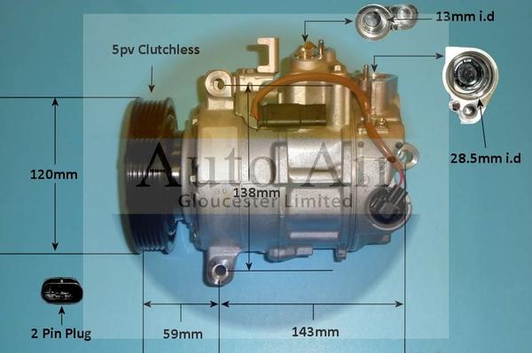 Auto Air Gloucester 14-1286 - Compressor, air conditioning autospares.lv