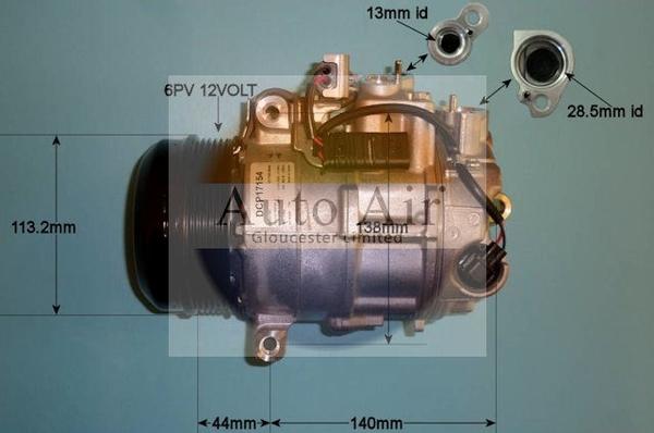 Auto Air Gloucester 14-1281 - Compressor, air conditioning autospares.lv