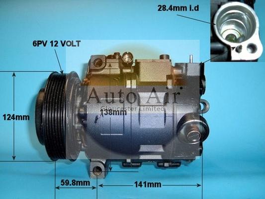 Auto Air Gloucester 14-1238R - Compressor, air conditioning autospares.lv