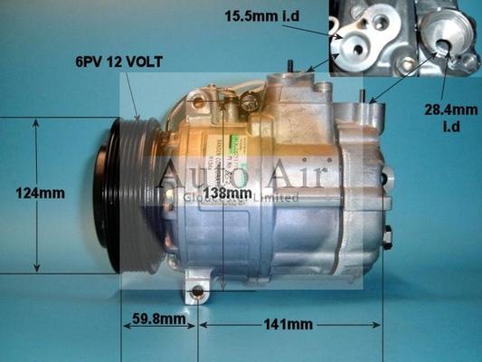 Auto Air Gloucester 14-1238 - Compressor, air conditioning autospares.lv