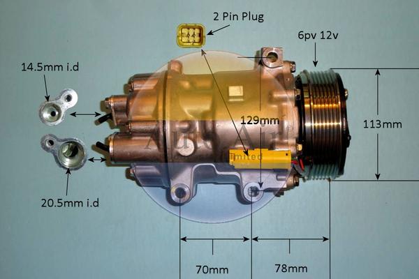 Auto Air Gloucester 14-1270p - Compressor, air conditioning autospares.lv