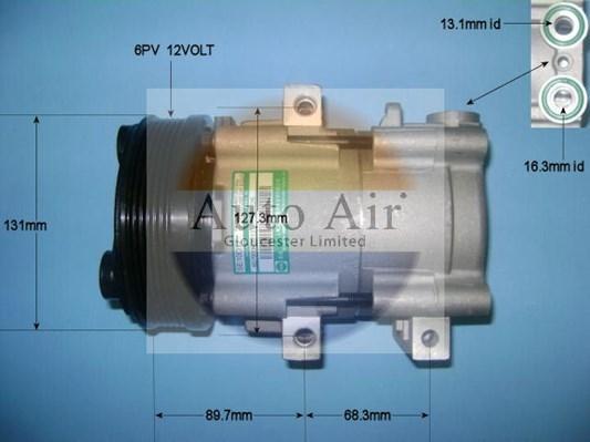 Auto Air Gloucester 14-8145P - Compressor, air conditioning autospares.lv