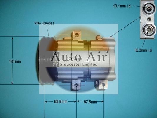Auto Air Gloucester 14-8146P - Compressor, air conditioning autospares.lv