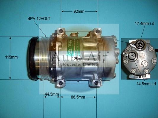 Auto Air Gloucester 14-8148 - Compressor, air conditioning autospares.lv