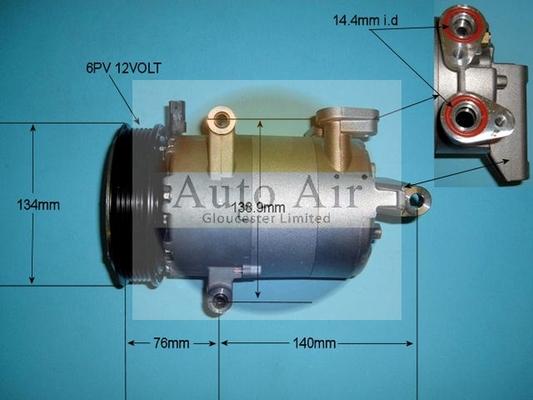 Auto Air Gloucester 14-8147 - Compressor, air conditioning autospares.lv