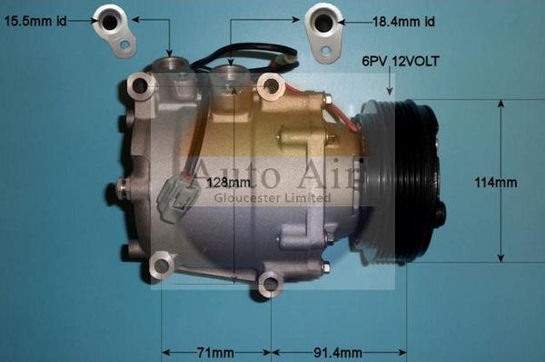 Auto Air Gloucester 14-3571P - Compressor, air conditioning autospares.lv