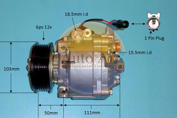 Auto Air Gloucester 14-2093P - Compressor, air conditioning autospares.lv